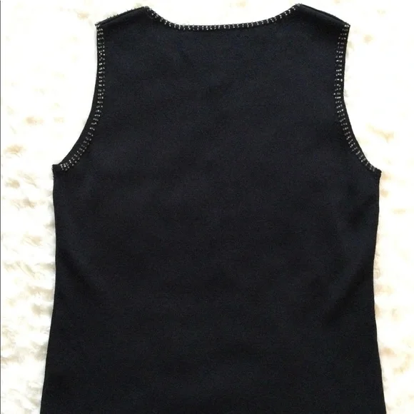 💎2xHP!💎 VINTAGE | Joseph A. | Exquisite Beaded Sequin Sleeveless Top - Picture 12 of 15